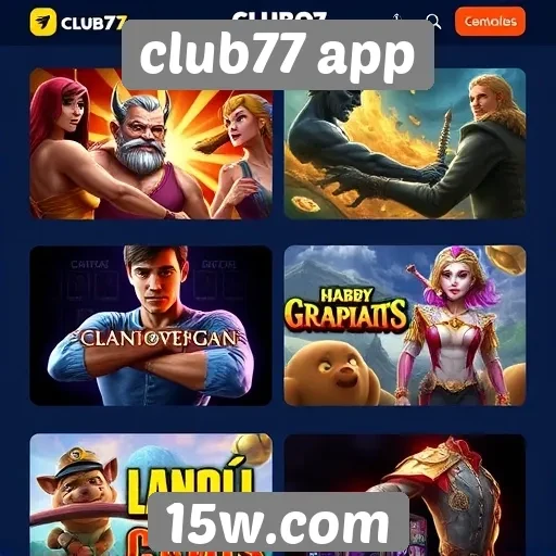 Jogos populares disponíveis no Club77 App